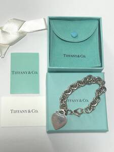 箱 保存袋 ♪ ティファニー TIFFANY&Co.　ハート タグ　ブレスレット シルバー 925 刻印 ★