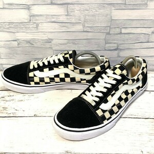 R6732bE VANS バンズ OLD SKOOL DX オールドスクールDX スニーカー ブラック×ホワイト チェッカー メンズ 25.5cm ヴァンズ V36CL+