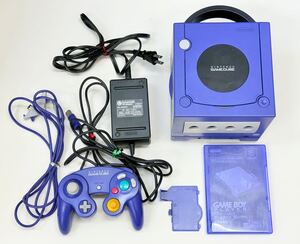 【ジャンク】任天堂 GAMECUBE 本体 バイオレット ゲームボーイプレーヤー コントローラー付き DOL-007/DOL-017 ゲームキューブ 純正品