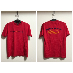 【送料無料】00s VANS Tシャツ vintage 古着 スケーター 90s ロゴ