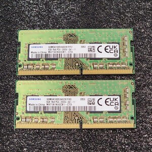 SAMSUNG DDR4-2666MHz 16GB (8GB×2枚キット) M471A1K43CB1-CTD 動作確認済み ノートパソコン用 PCメモリ 