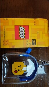 非売品　LEGO クリアポーチキーホルダー　ブルー　ミニフィギュア　ブロック　レゴ キーホルダー ミニフィグ