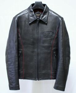 THE FLAT HEAD フラットヘッド R.J.B RJB アールジェイビー パイソンレザー切替 シングル レザー ライダース ジャケット 38