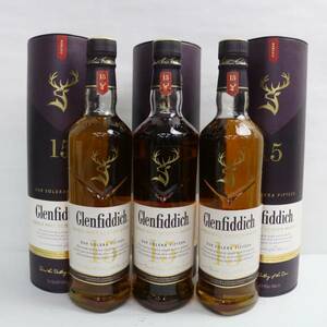 1円~【3本セット】Glenfiddich（グレンフィディック）15年 ソレラリザーブ 40％ 700ml O24F110006