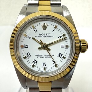 G841-T20-1619◎ ROLEX ロレックス OYSTER PERPETUAL オイスターパーペチュアル ref.76193 F番 ホワイトローマン レディース 自動巻き 稼働