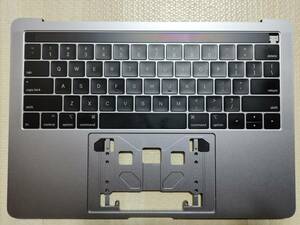 ★動作確認済み★Macbook Pro 2018 13インチTouchbar搭載モデルA1989用US配列キーボード及びパームレスト（スペースグレー色）