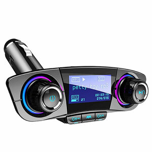Bluetooth 車載 FMトランスミッター 無線 スマホ 音楽再生 USB充電ポート カーチャージャー シガー ハンズフリー 通話 el-cartrans
