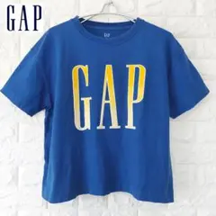 GAP Tシャツ 半袖 カットソー サガラ刺繍 ビッグロゴ ブルー レディース