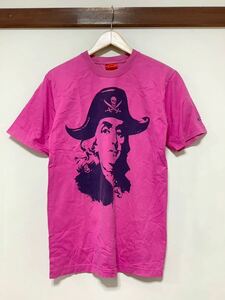 れ1329 SWAGGER スワッガー プリントTシャツ 半袖Tシャツ S ピンク 海賊 パイレーツ ストリート