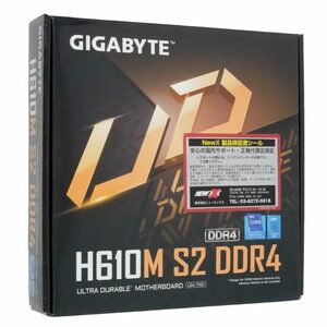 【中古】GIGABYTE製 MicroATXマザボ H610M S2 DDR4 Rev.1.3 LGA1700 元箱あり [管理:1050024591]