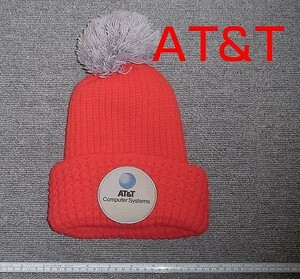 AT＆T ノベルティー レッド ニットキャップ ユニセックス フリーサイズ AT&T 非売品