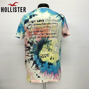 US正規 /M★HOLLISTER ホリスター タイダイ柄 半袖Tシャツ LGBTQ バックプリント 323-248-0365-128 サーフスタイル アメリカ購入品 (9971)