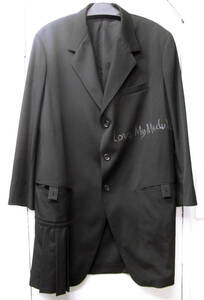 Yohji Yamamoto POUR HOMME 23SS MESSAGE LONG JACKET 2 ヨウジヤマモト オム 23春夏 骨の髄まで プリント ロング ギャバ ジャケット 2