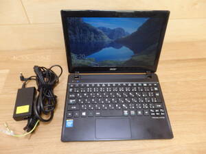 15◆acer TMB113/win10Pro/1017U/4GB/300GB モバイルノートPC USEDジャンクにて◆送料込◆ 