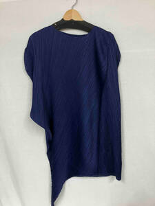 カットソー ネイビー ISSEY MIYAKE イッセイミヤケ PLEATS PLEASE プリーツプリーズ 半袖Tシャツ カットソー PP13-JT473 紺色