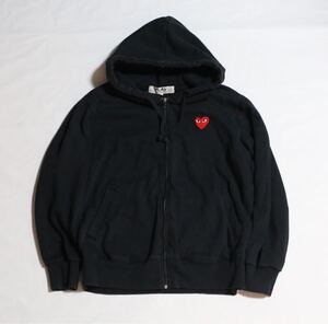 PLAY COMME des GARCONS プレイ コムデギャルソン zipup hoodie ジップパーカー ブラック BK