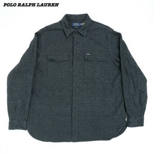 POLO RALPH LAUREN Flannel Shirts XL SH24124 ポロラルフローレン フランネルシャツ ネルシャツ 起毛シャツ チンスト 裾マチ