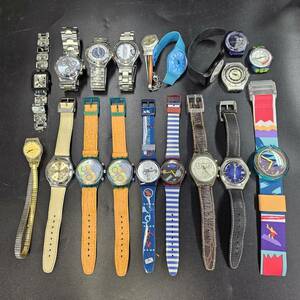 x/x/E111-621　腕時計　19点まとめ　SWATCH　スウォッチ　ユニセックス　部品取り　総重量：約690g