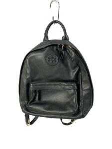 TORY BURCH◆リュック/レザー/BLK