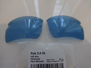 ★オークリー フラック 2.0 XL 用 カスタム偏光レンズ GREY HD BLUE Color Polarized 新品 Flak 2.0 XL 