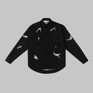 Maison Margiela メゾンマルジェラ シャツ 長袖シャツ ロゴ シャツ 中古 希少 ブラック 柄 Mサイズ F1