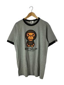 BABY MILO◆Swarovski milo TEE/Tシャツ/L/コットン/GRY