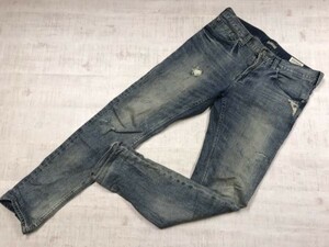 ベイフロー BAYFLOW DENIM ネオグランジ サーフ 古着 ダメージ加工 スキニー デニム パンツ ジーンズ ボトムス メンズ ジップフライ 30 青