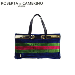 ロベルタディカメリーノ トートバッグ トート ハンド バッグ レディース ベルトデザイン Rマーク ROBERTA DI CAMERINO 中古