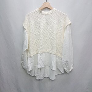 ◇ ◎ Ray BEAMS レイ ビームス 長袖 シャツ サイズF ホワイト系 レディース E