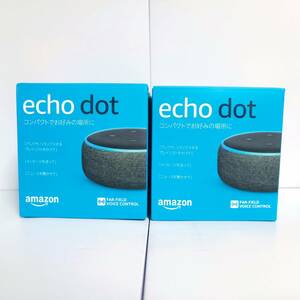 新品 2個セット Amazon Echo Dot (エコードット) 第3世代 チャコール Alexa 第三世代 黒 ブラック show スマートスピーカー