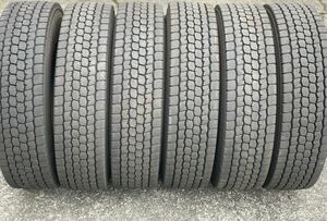 225/80R17.5 6本 ブリヂストン M888 ミックス 4トン 送料無料 屋内保管 良品 バリ山2021