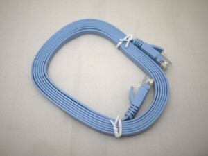 LANケーブル　フラット　CAT6　3ｍ　ブルー