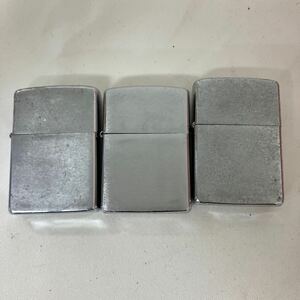 【Zippo シルバーカラー 3個セット】ジッポー ZIPPO オイルライター 喫煙具【B3-4②】0918