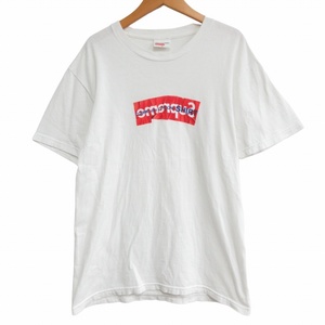 シュプリーム × コム デ ギャルソン シャツ 17SS 反転 BOX LOGO ボックスロゴ Tシャツ カットソー 半袖 M 白 ☆AA★