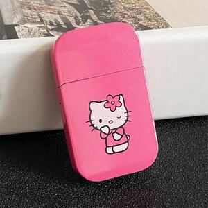 新品未使用zippo型ガスライターサンリオ可愛いキティちゃんデザインターボライターピンク