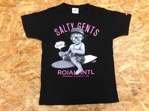 roial ロイアル チビT 半袖Tシャツ レディース 綿100% 赤ちゃん ベイビー 水着美女 サーフ S 黒