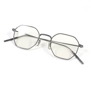 極美品□OLIVER PEOPLES オリバーピープルズ TK-5 TAKUMI オクタゴン メガネ 眼鏡 アイウェア ガンメタリック 47□22-145 日本製 メンズ