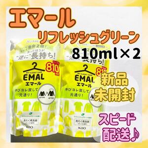 【新品未開封】EMAL エマール リフレッシュグリーン 洗濯洗剤 810ml×2