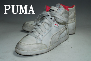 ATX699/最終価格！他でも出品中！早い者勝ち！プーマ/PUMA/白/ホワイト/24㎝/US7.5/MID/良品/スニーカー/存在感抜群！注目の１足！