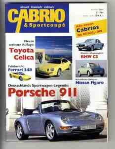 【d2298】94.4・5・6 CABRIO & Sportcoupe／ポルシェ911、フェラーリ348、BMW CS、トヨタセリカ、ニッサン フィガロ、...