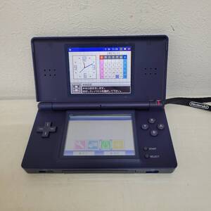 1128-205□通電確認済 Nintendo DS lite 本体 USG-001 ネイビー ゲーム機 ニンテンドー 動作未確認 ジャンク 簡易梱包