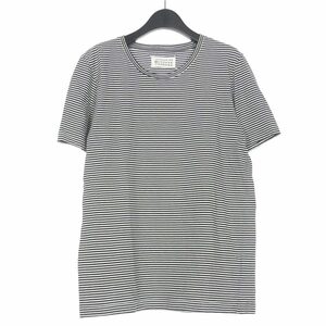 メゾンマルジェラ 10 Maison Margiela 10 16AW クルーネック ボーダーTシャツ カットソー 半袖 S ホワイト/ブラック 白 黒 S50GC0432