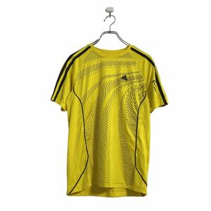 adidas 半袖 プリント Tシャツ S～ イエロー アディダス スポーツ 古着卸 アメリカ仕入 a508-5707