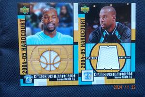 Baron Davis 2004-05 Upper Deck Hardcourt Materials & Materials Combo ※2枚セット