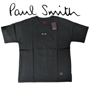 新品 ポールスミスPOP Paul Smith POP 半袖 Tシャツ L 厚地 ブラック メンズ ラウンジウェア ルームウェア 夏 秋