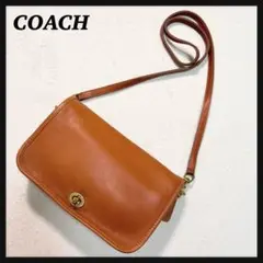 美品✨️COACH オールドコーチ ショルダーバッグ ターンロック キャメル