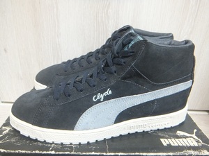 新品 94年製 PUMA CLYDE HI C803NA 28cm ネイビー/ブルー☆プーマ クライド ハイ コンタクト 紺/青 デッドストック contact