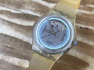 m ネコポスE スウォッチ ④ 腕時計 Swatch Swiss automatic THREE Nine 23 TWENTY THREE JEWELS ジャンクAG1991 ※出品時動作確認済