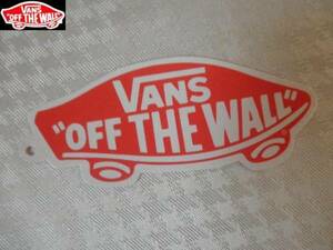 人気アメカジ【Vans】 バンズ スケボーステッカー 赤 x 白(定型郵便 送料84円)