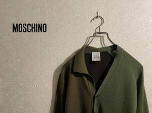 ◯ イタリア製 MOSCHINO アシンメトリー ロング カーディガン / モスキーノ 変形 ニット カーキ ブラウン ベージュ 40 Ladies #Sirchive